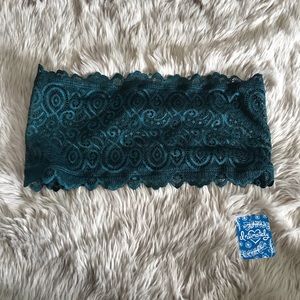 NWT Intimately Free People Green Lace Bandeau M/L